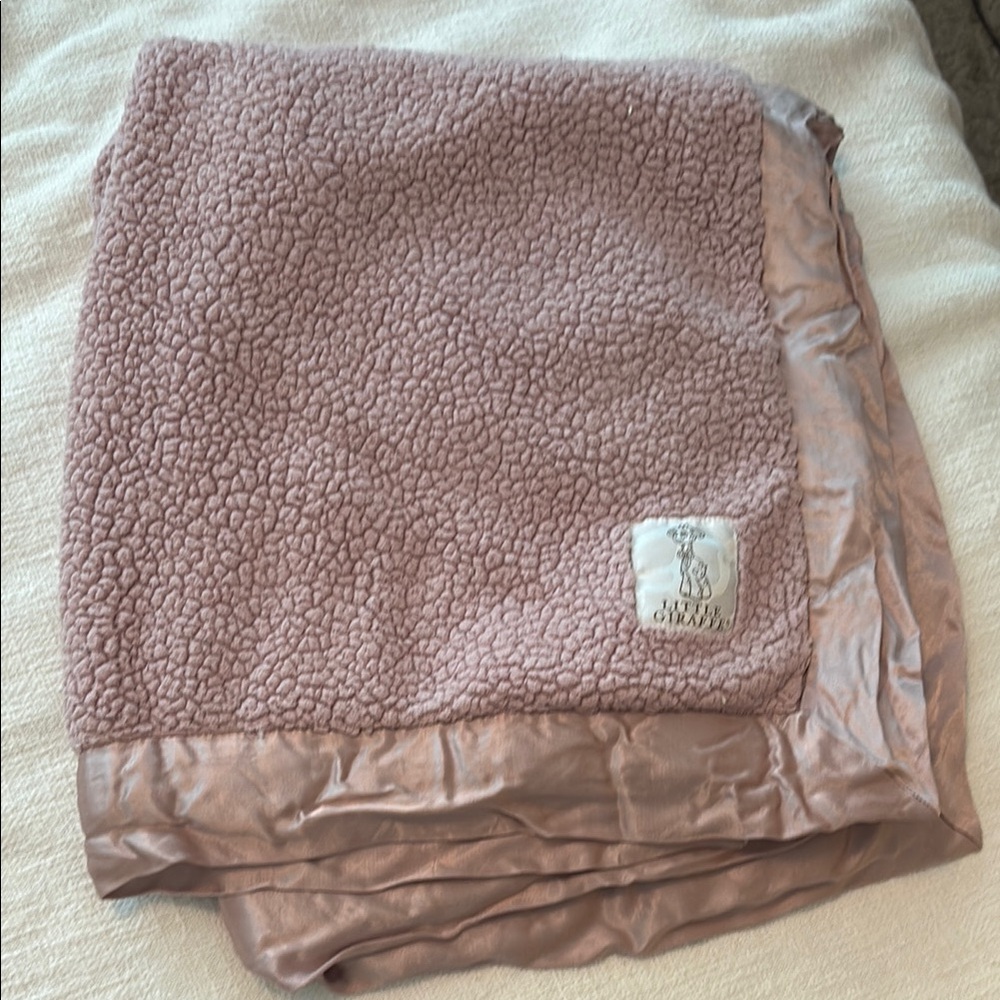 Little Giraffe Pink Sherpa Blanket